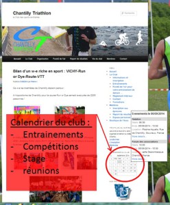 Calendrier club