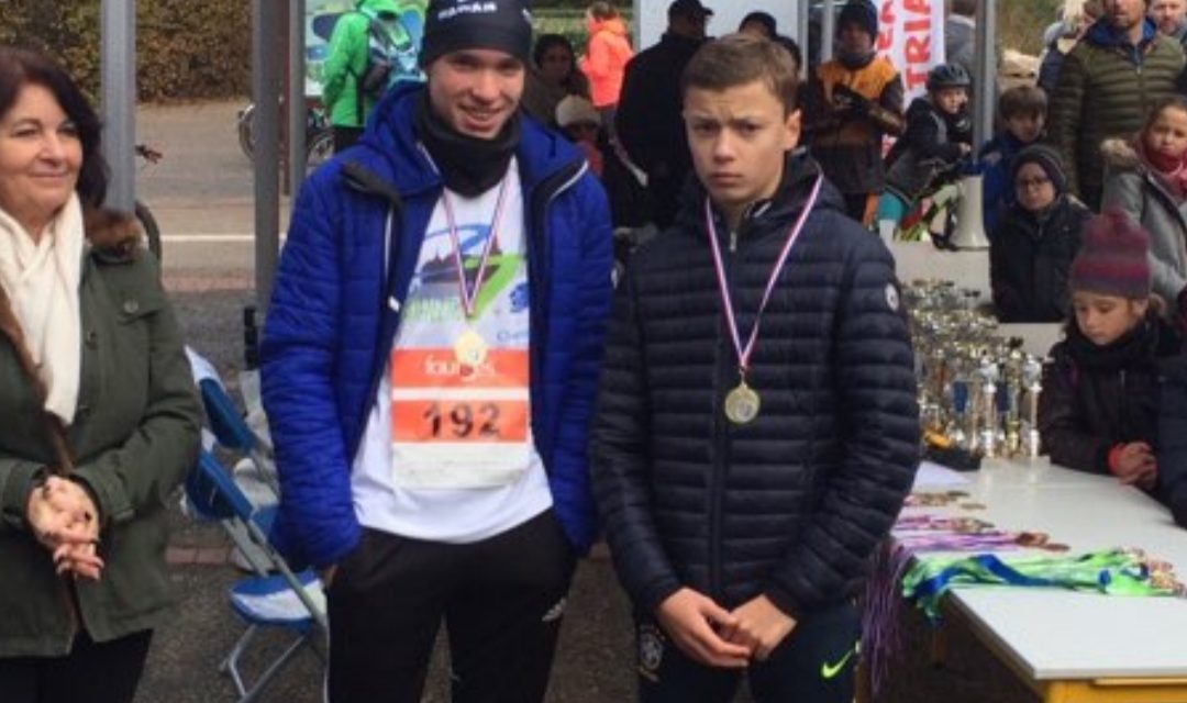 Axel et Maxime : 1er de leur cat. au R&B de Beauvais de 9kms.