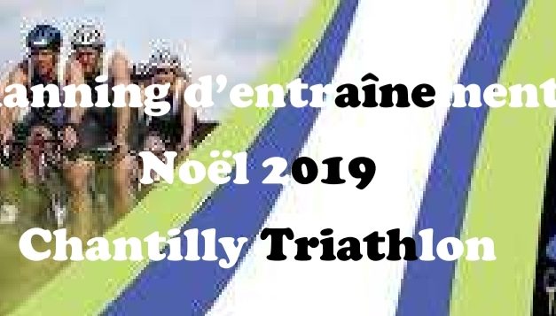 Planning entraînements adultes durant Noël
